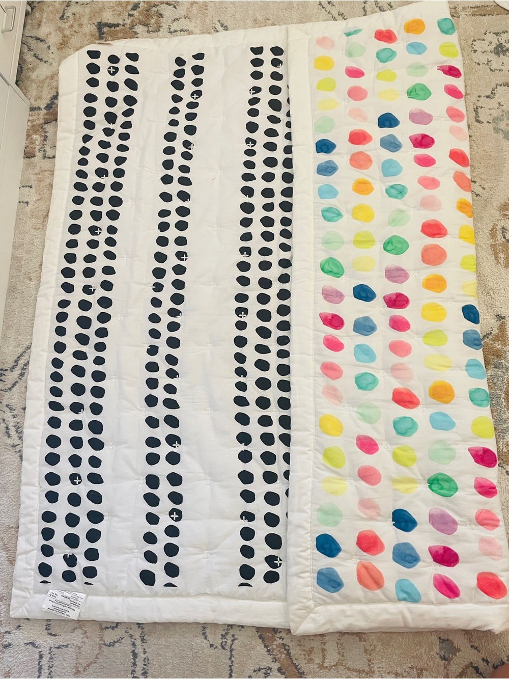 Lovevery Organic Cotton Quilt double size blanket 47”x47” NWOT